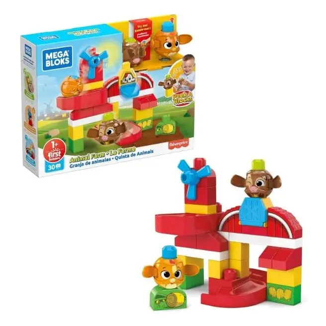 Mega Bloks Peek A Blocks Animal Farm Toy