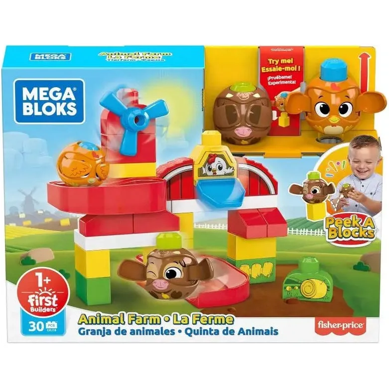 Mega Bloks Peek A Blocks Animal Farm Toy