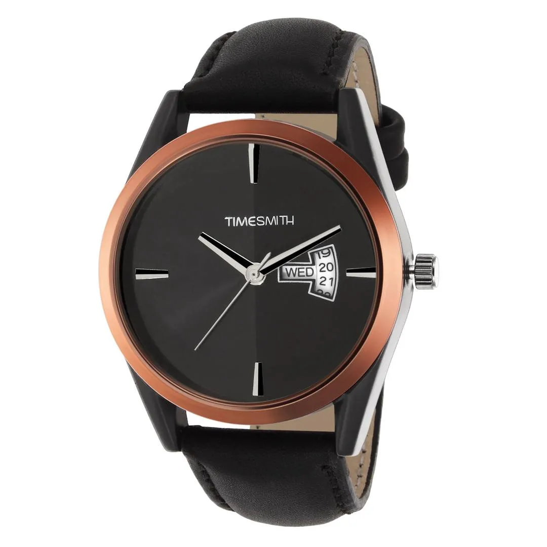 Men's Black Synthetic Leather Analog Stylish Watch