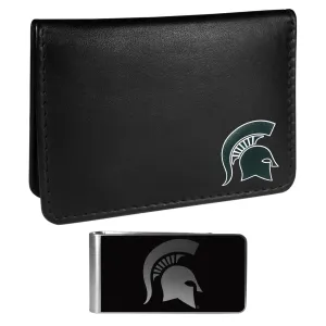 Michigan St. Spartans Weekend Bi-fold Wallet & Black Money Clip