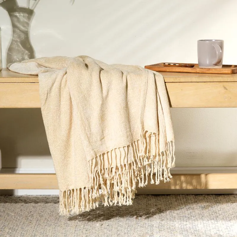 Nest Chenille Throw - Beige