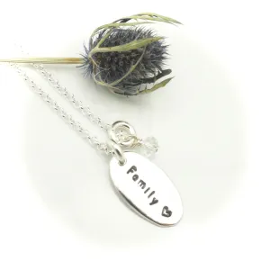 One Oval Charm Personalized Necklace