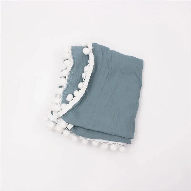 Organic Cotton  Baby Tassel Blankets