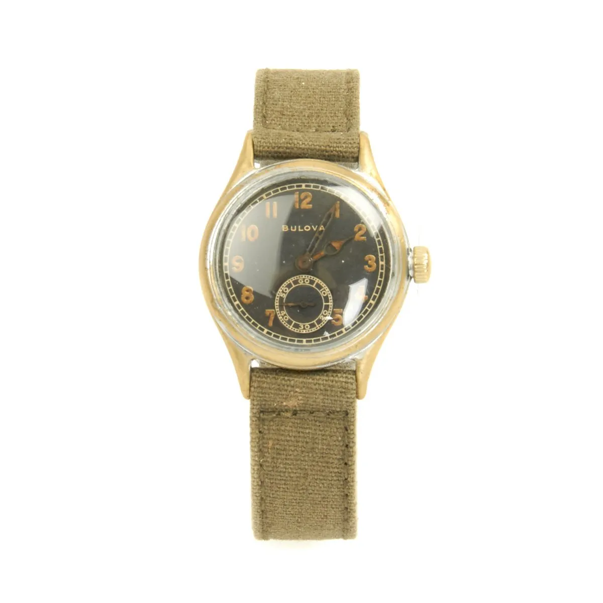 Original U.S. Early WWII Army Officer 15-Jewel Wrist Watch Model 10 AK by BULOVA - Fully Functional