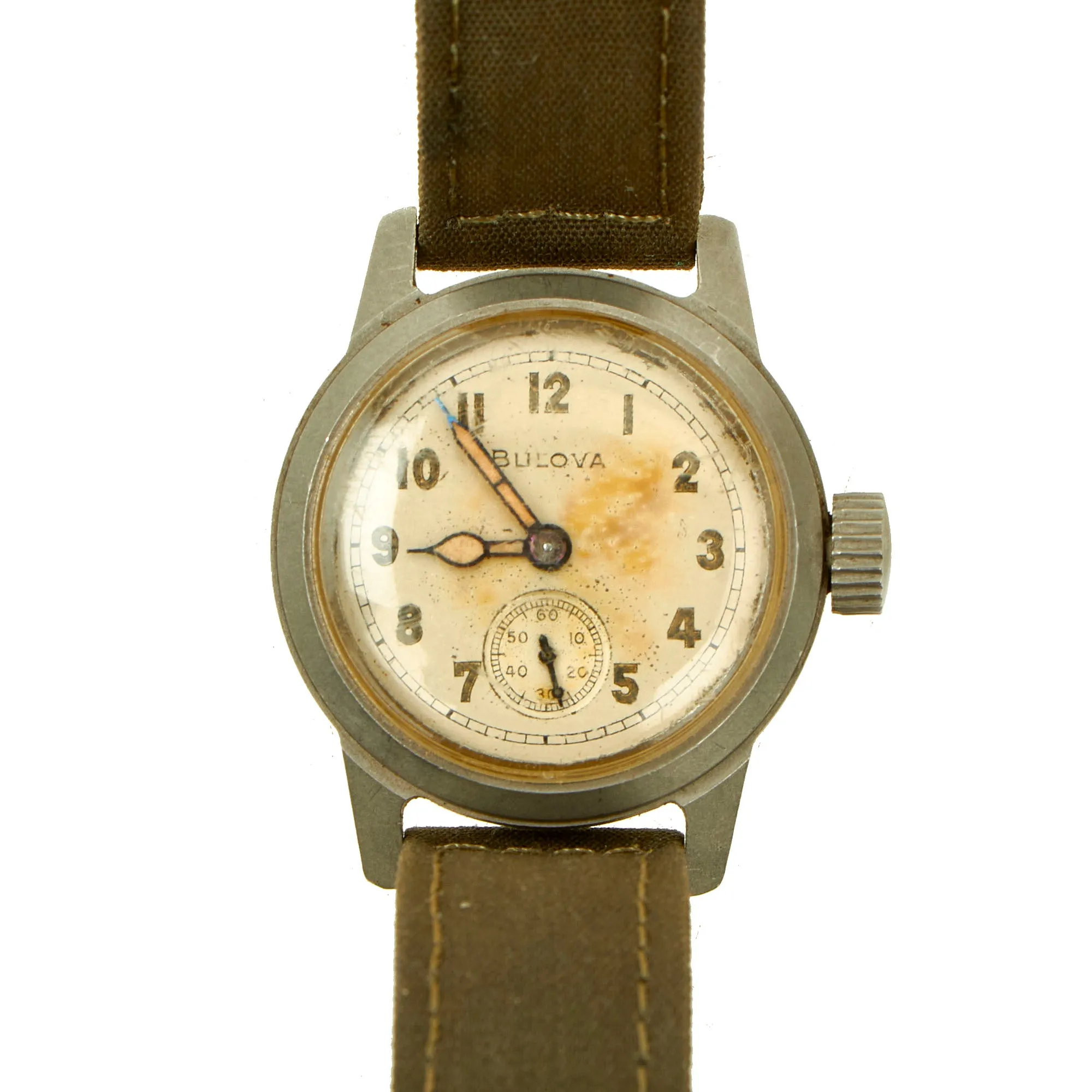 Original U.S. WWII Fully Functional US Army Ordnance Department 17-Jewel Wrist Watch by Bulova