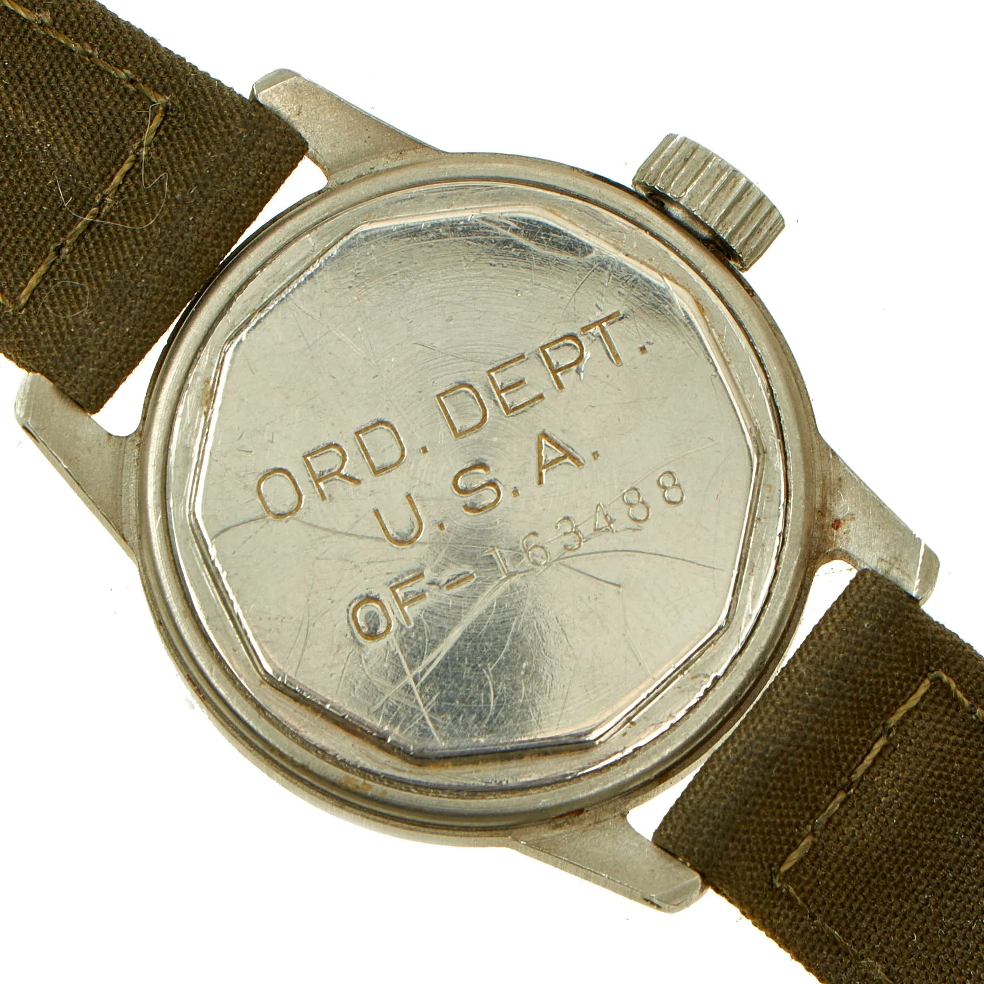 Original U.S. WWII Fully Functional US Army Ordnance Department 17-Jewel Wrist Watch by Bulova