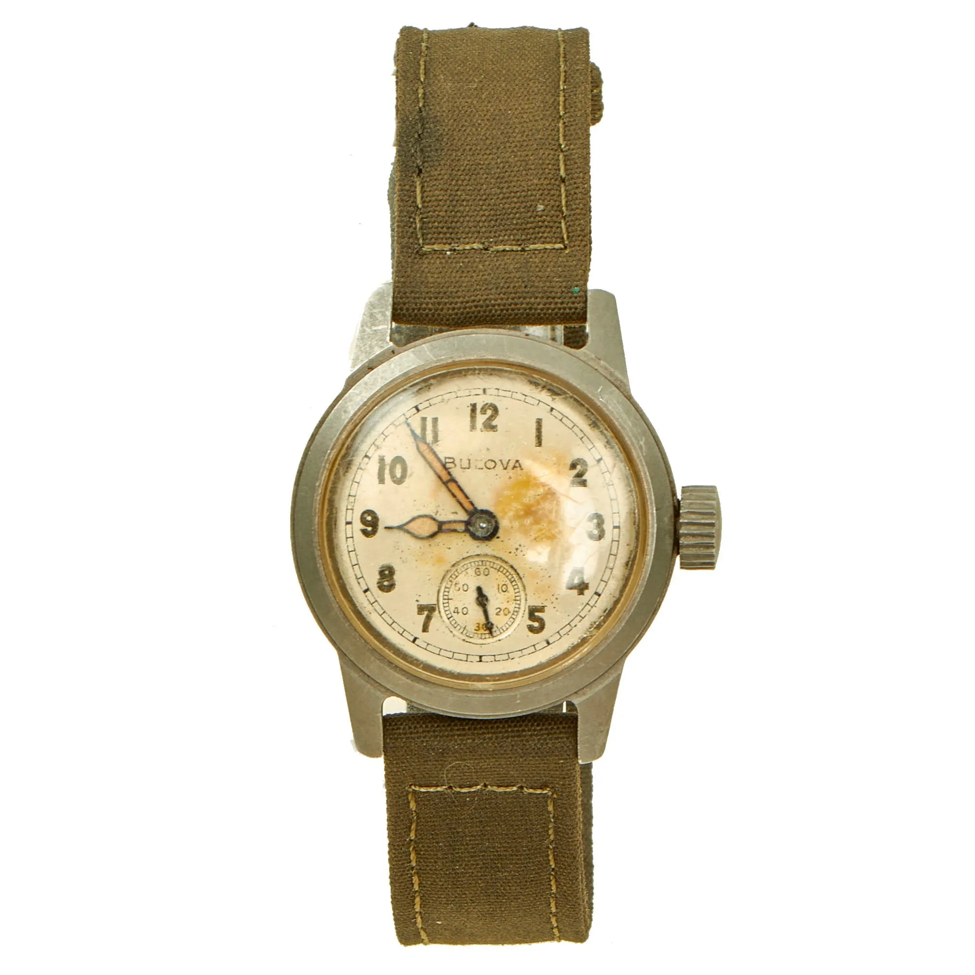 Original U.S. WWII Fully Functional US Army Ordnance Department 17-Jewel Wrist Watch by Bulova