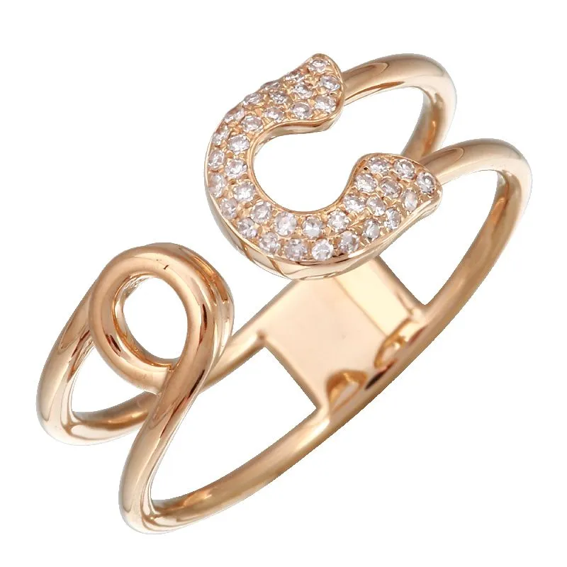 Petite Open Safety Pin Ring