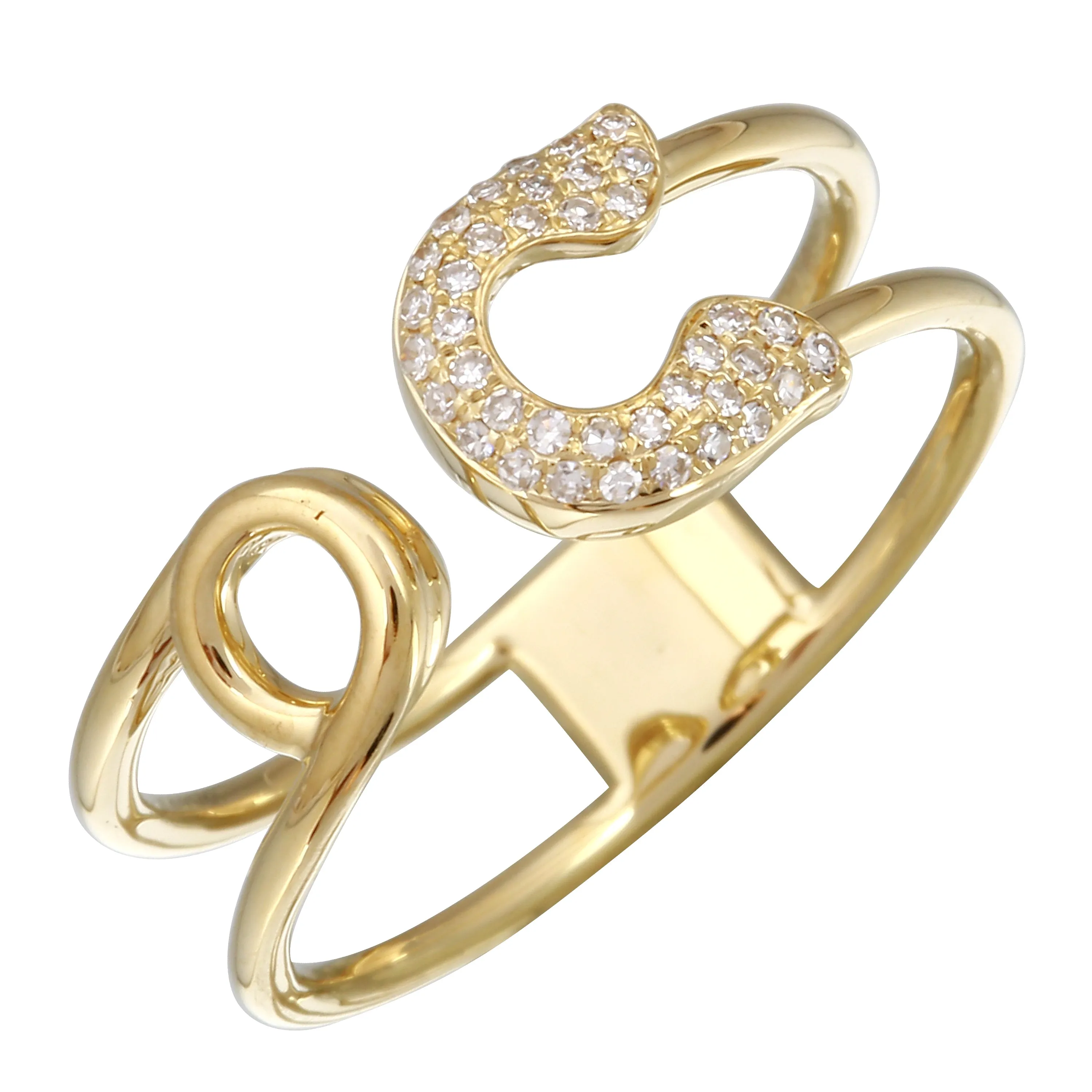 Petite Open Safety Pin Ring