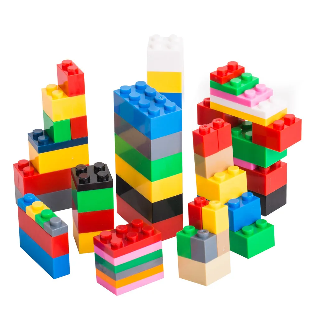 PROLOSO 1500 Piece Building Blocks Bulk 12 Shapes Colorful Educational Mass Pack