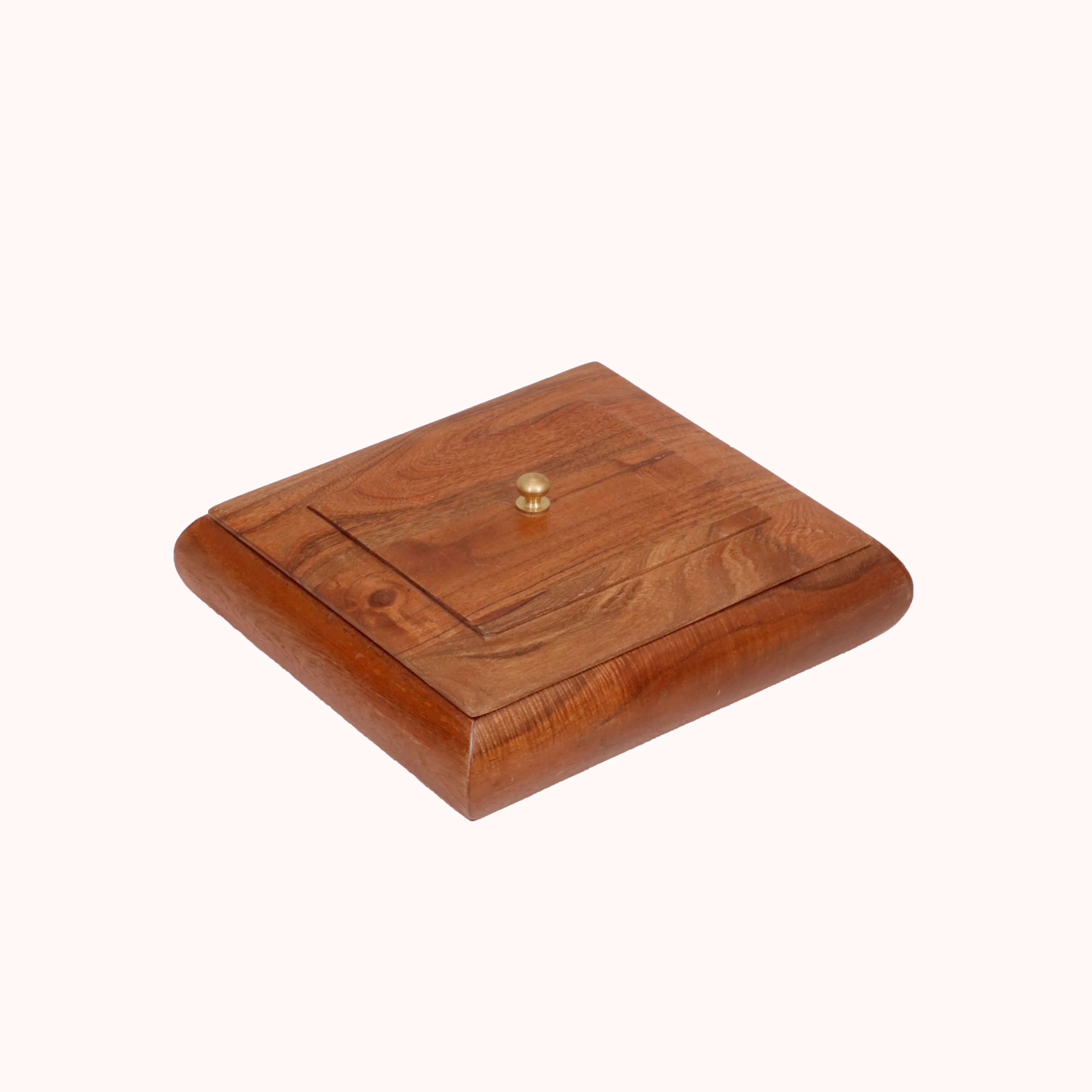 Rounded Sides Wooden Box