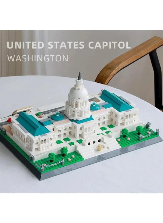 USA The Capitol Building Sets with 1074 Pieces Bricks Classic City Skyline DIY Model Kids Educational Toys and Birthday Gift