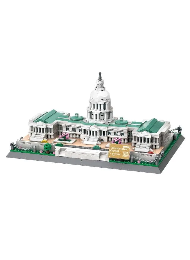 USA The Capitol Building Sets with 1074 Pieces Bricks Classic City Skyline DIY Model Kids Educational Toys and Birthday Gift