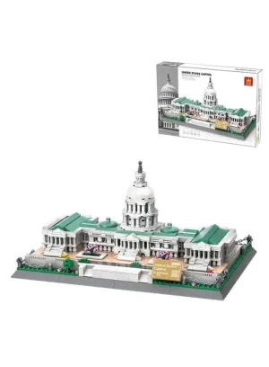 USA The Capitol Building Sets with 1074 Pieces Bricks Classic City Skyline DIY Model Kids Educational Toys and Birthday Gift