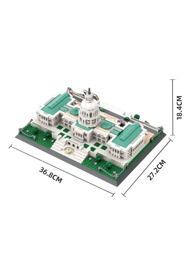 USA The Capitol Building Sets with 1074 Pieces Bricks Classic City Skyline DIY Model Kids Educational Toys and Birthday Gift