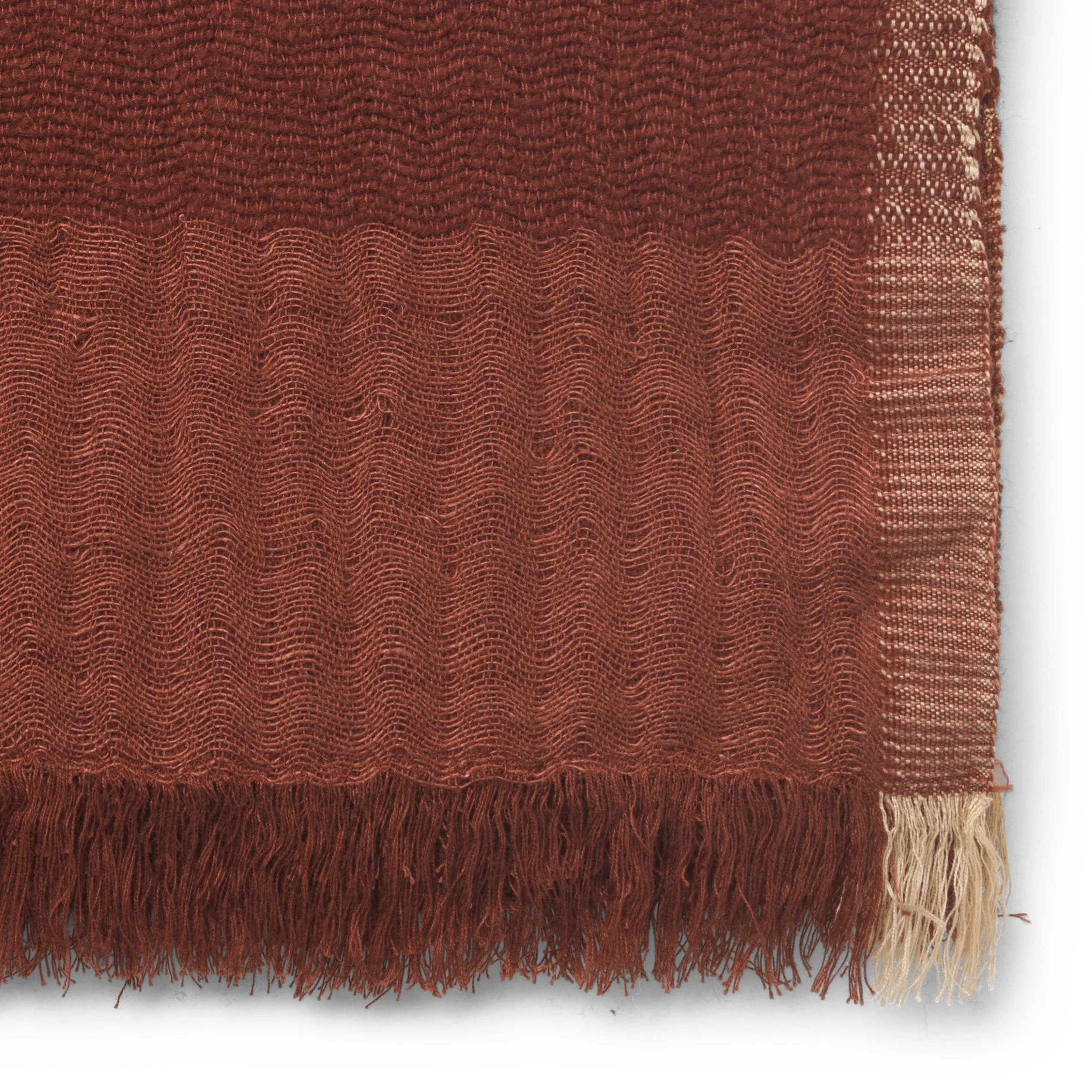 Weaver Throw Red Brown