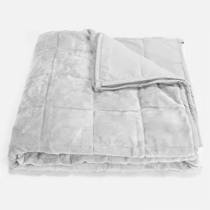 Weighted Blanket for Adults - Flannel Fleece Light Grey