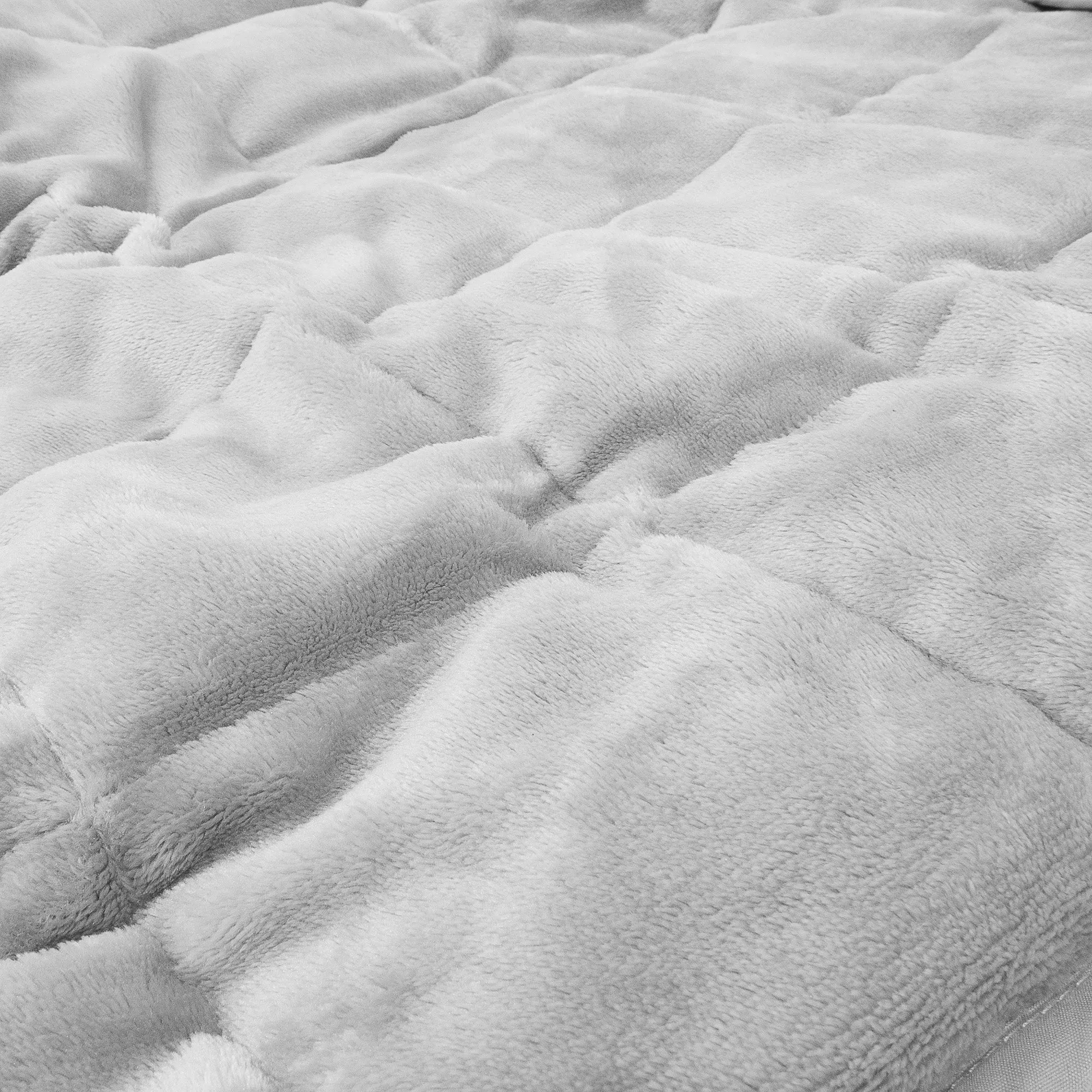 Weighted Blanket for Adults - Flannel Fleece Light Grey