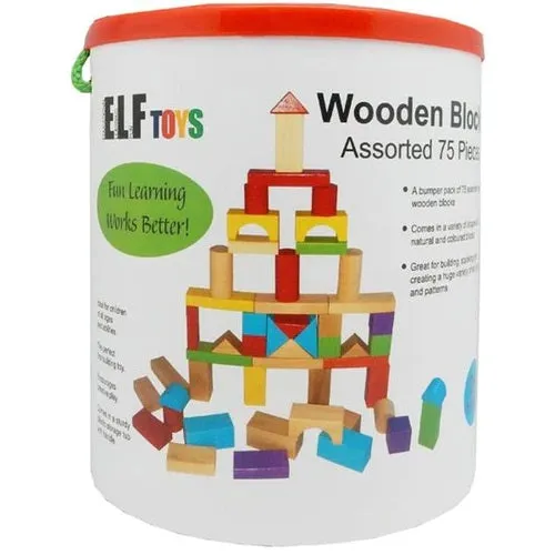 Wooden Blocks Assorted 75p