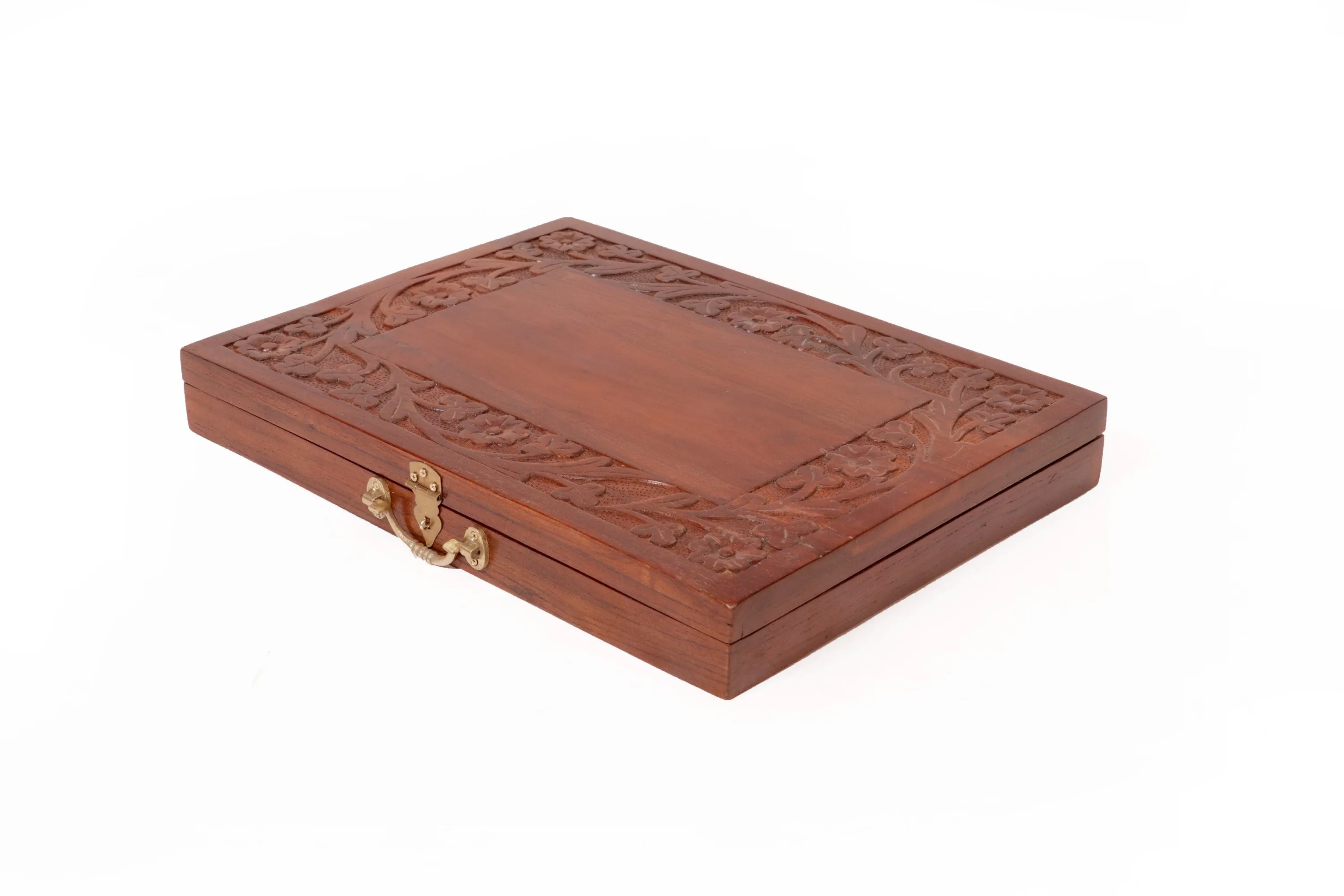 Wooden Carved Flower Petal Box