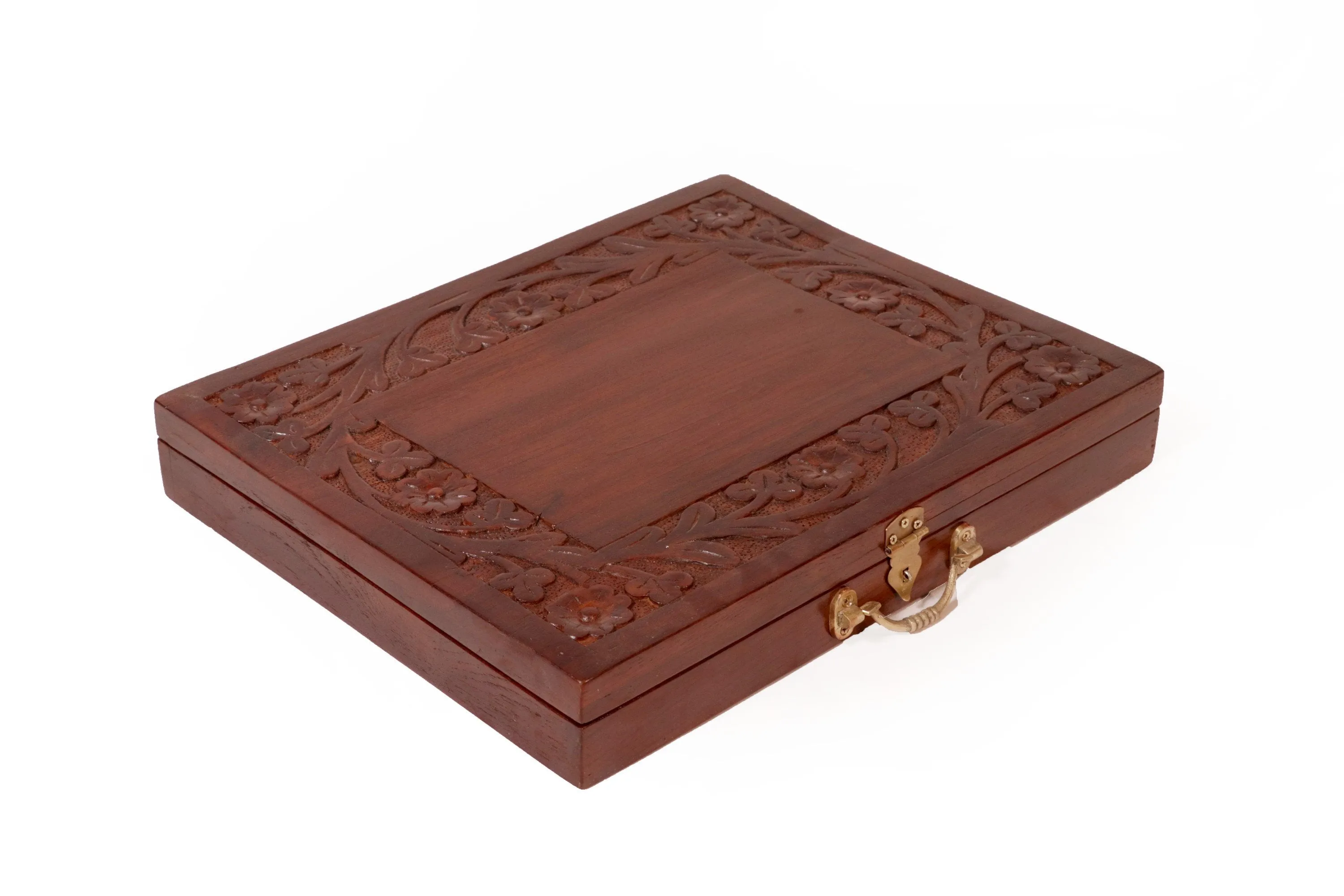 Wooden Carved Flower Petal Box