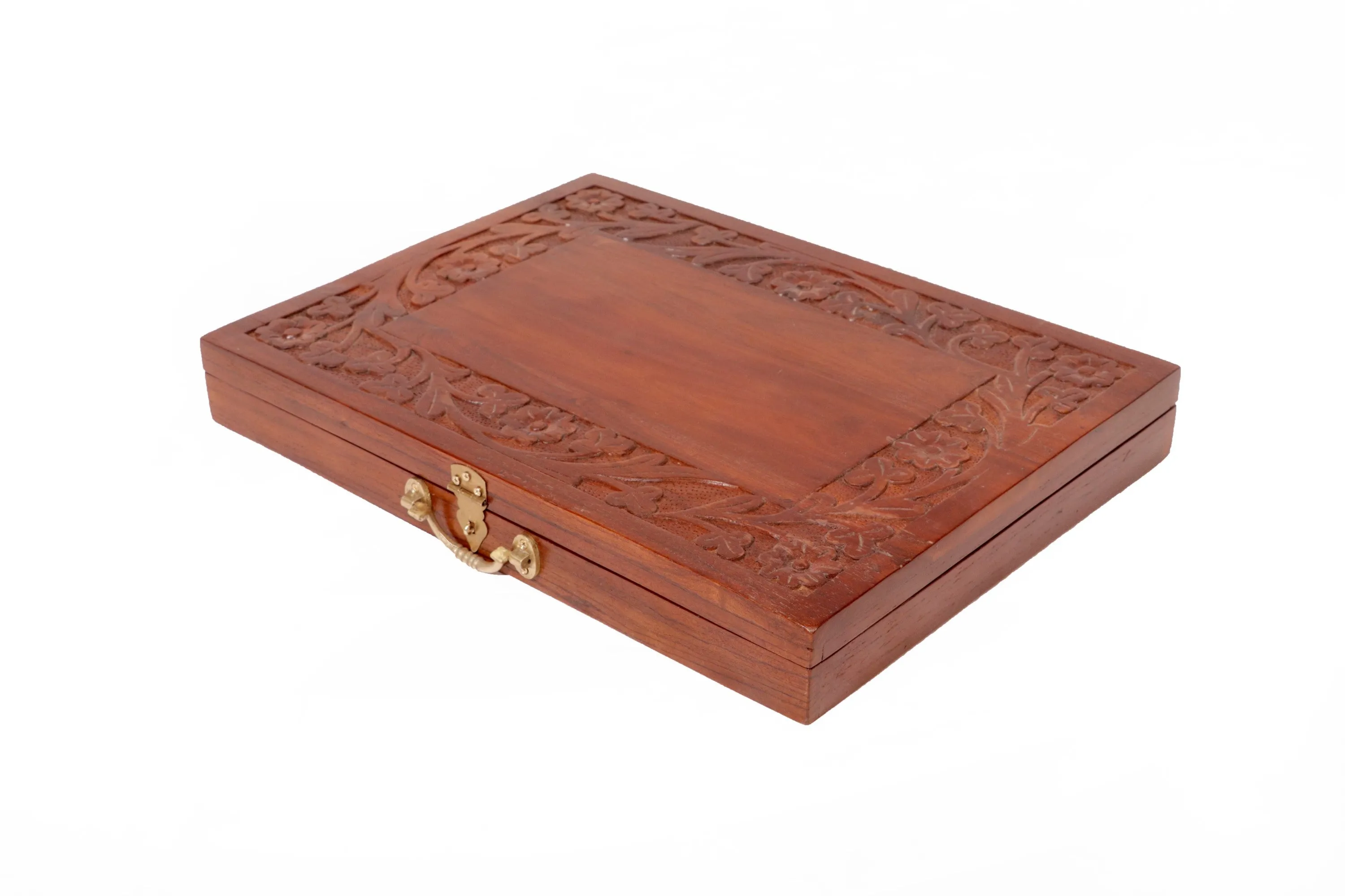 Wooden Carved Flower Petal Box