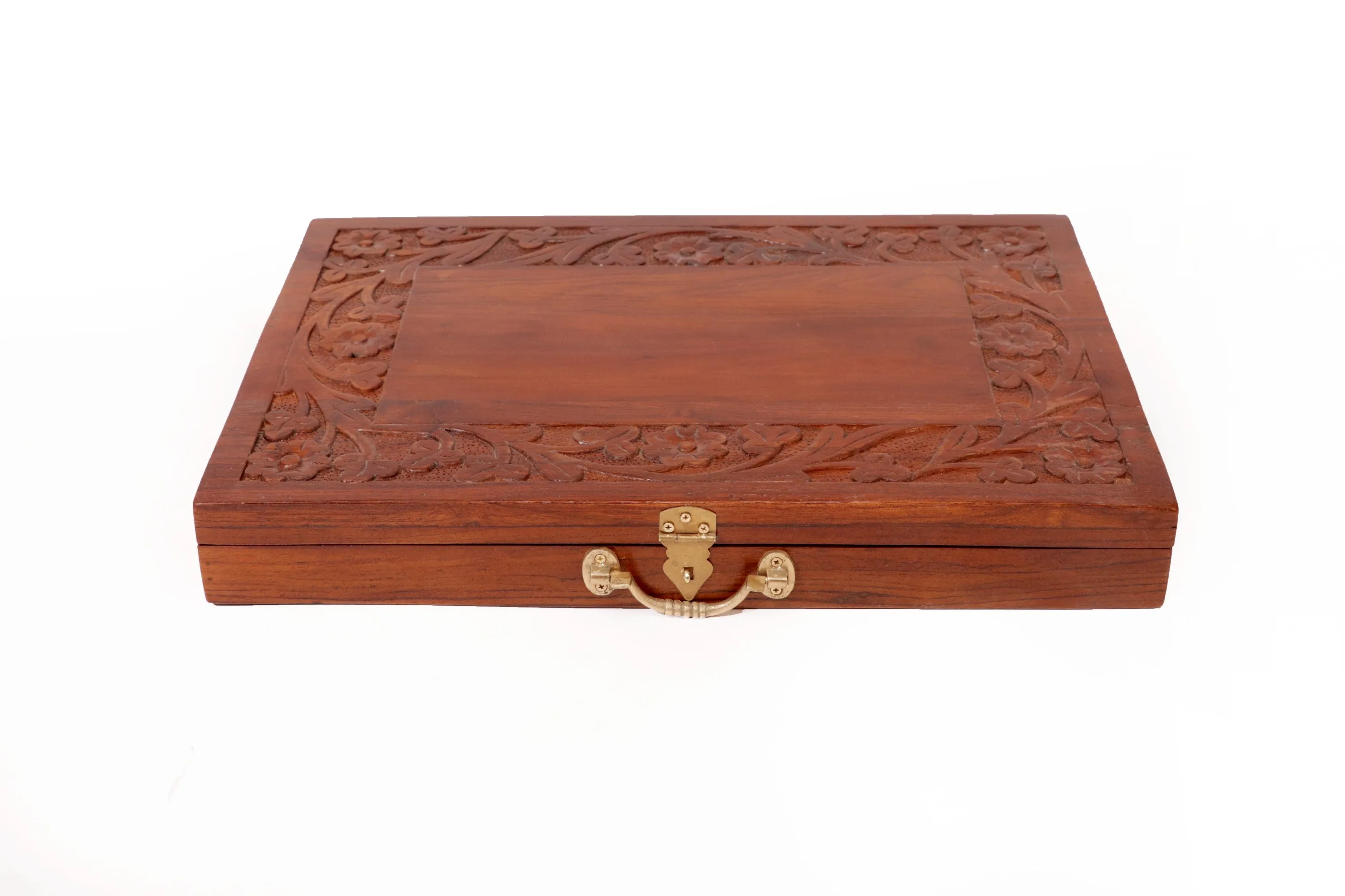 Wooden Carved Flower Petal Box