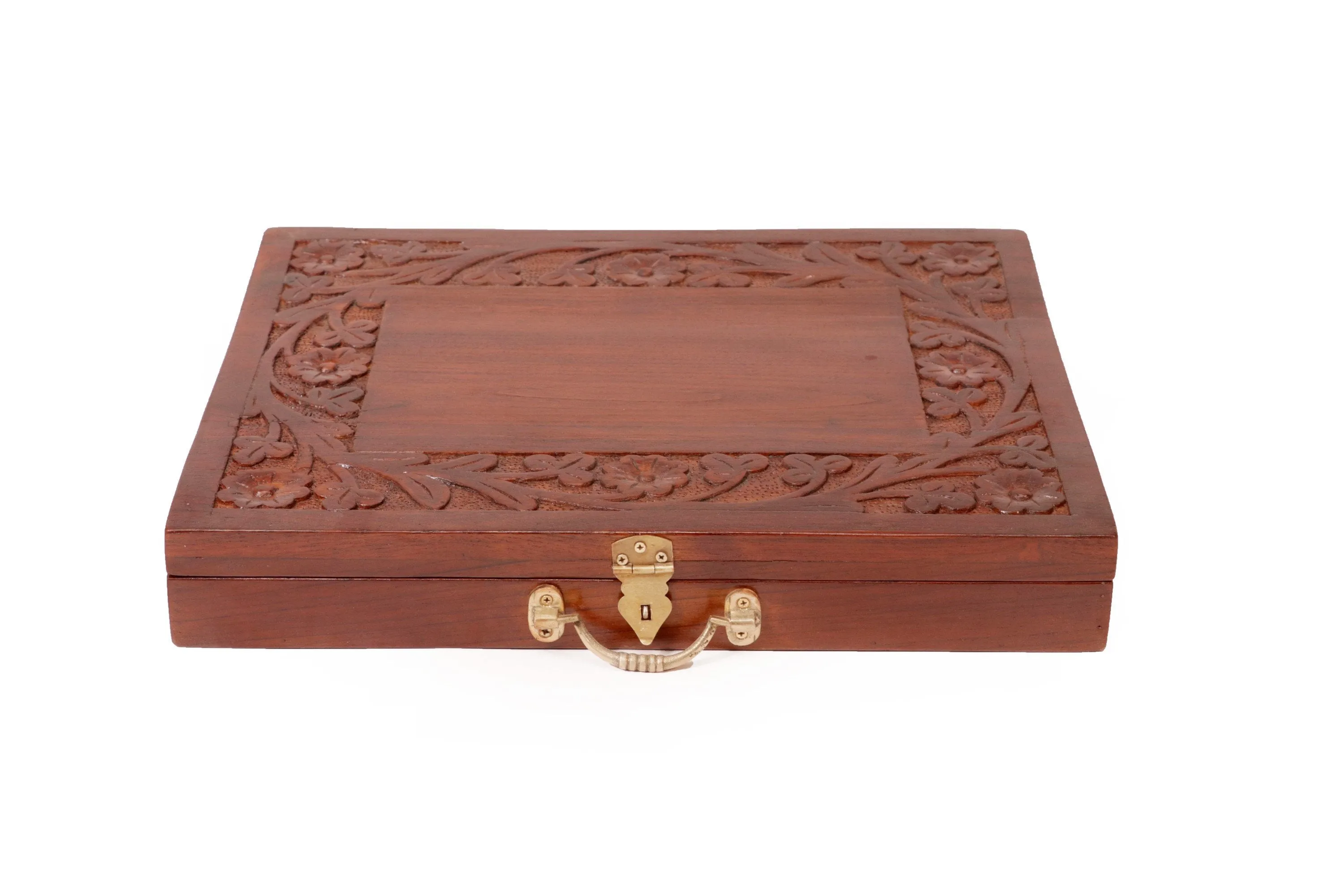 Wooden Carved Flower Petal Box