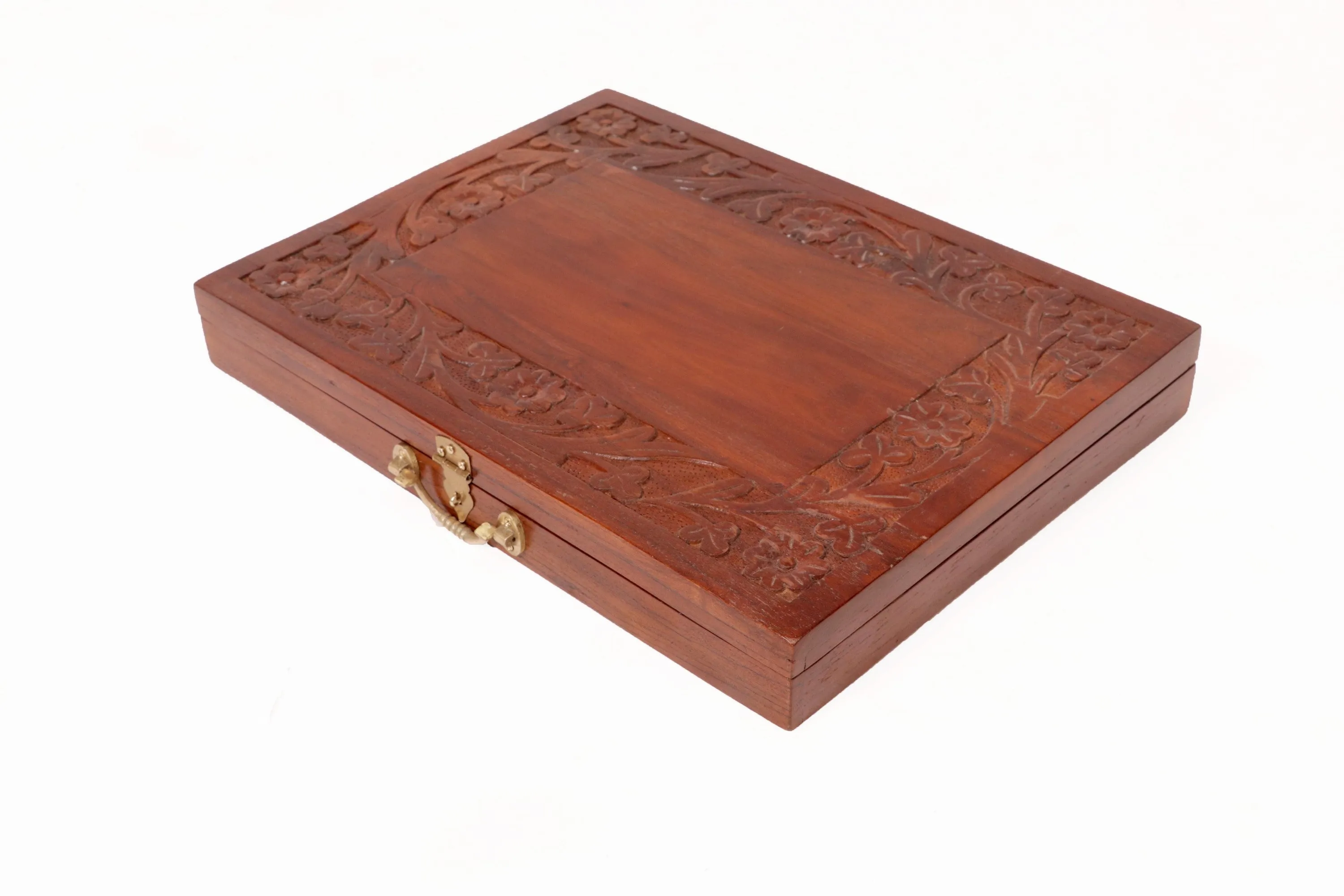 Wooden Carved Flower Petal Box